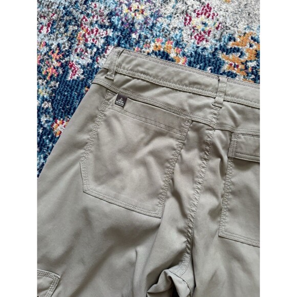 prAna Stretch Zion Pants Size Medx30L Khaki Nylon Pockets‎ Roll Up Leg Hiking - Picture 5 of 10